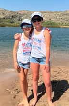 Load image into Gallery viewer, Pretty Little Patriot Girls Flowy Tank