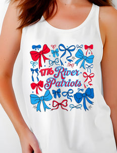Pretty Little Patriot Girls Flowy Tank
