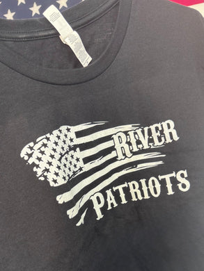 River Patriots Black Crop Tee