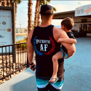 Patriotic AF Black Tank